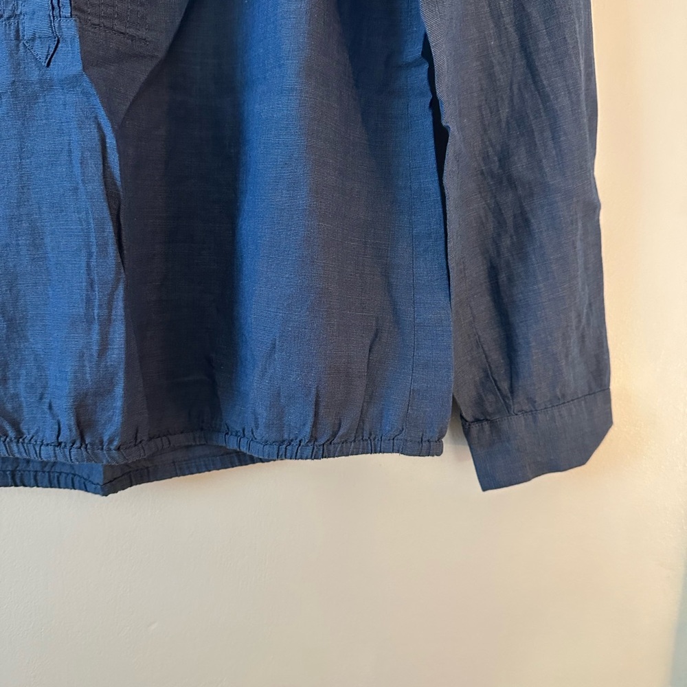 LOFT Ruffled Chambray Top - Picture 2 of 8